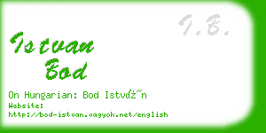 istvan bod business card